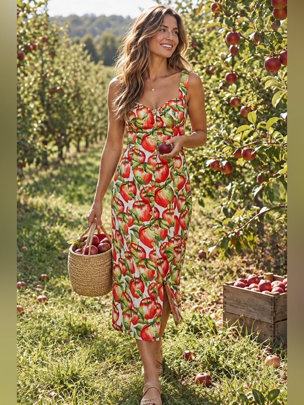 🦄 Farm Rio apple dress! EEUC Sz M